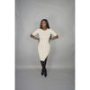 Button Me Up Beige Dress