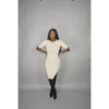Button Me Up Beige Dress