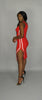 Button  Me Up Red Dress