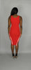 Button  Me Up Red Dress