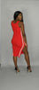 Button  Me Up Red Dress