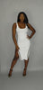 Button  Me Up White Dress
