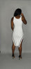 Button  Me Up White Dress