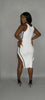 Button  Me Up White Dress