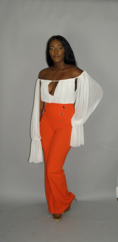 MIdi Girl white top