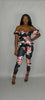 Black Daisy Pants Set